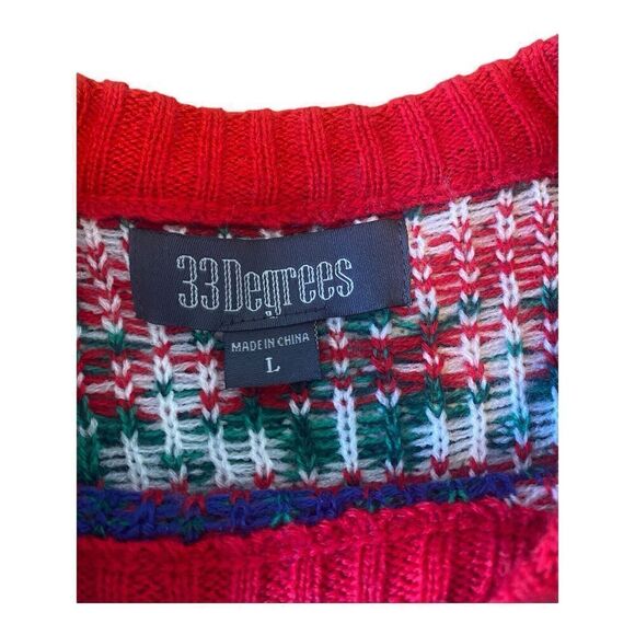 NWOT 33 Degrees Reindeer Beer Pocket Sweater Large - Picture 4 of 10